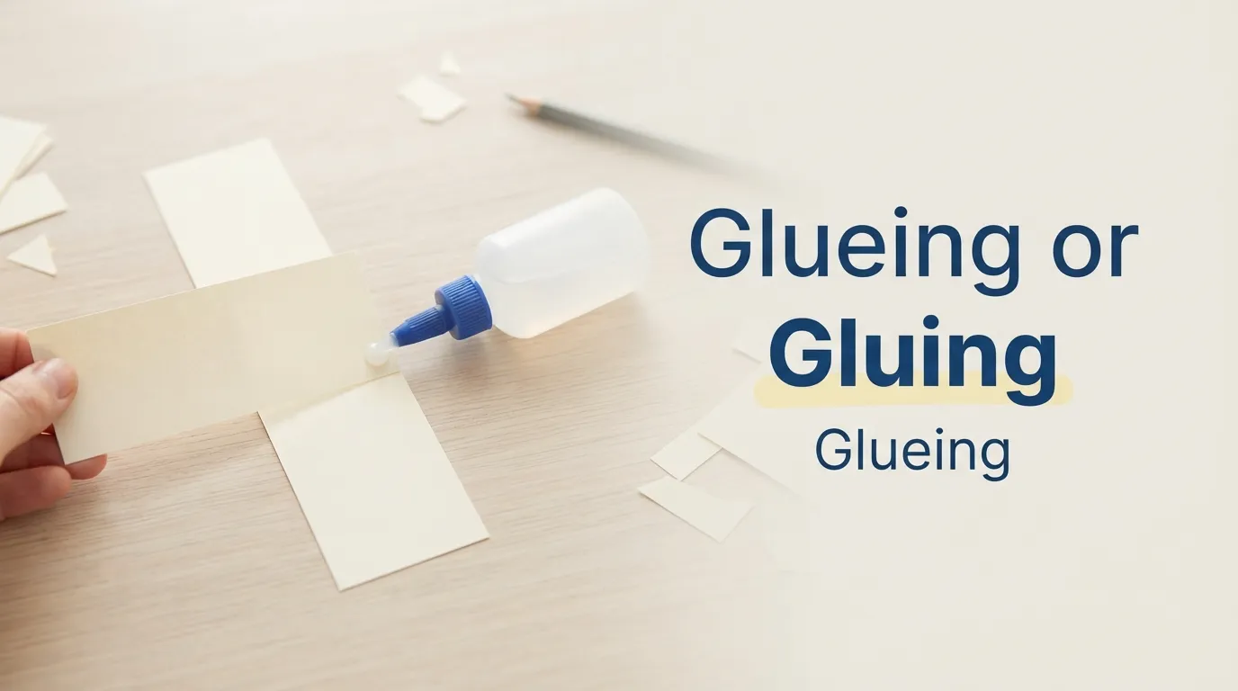 glueing or gluing