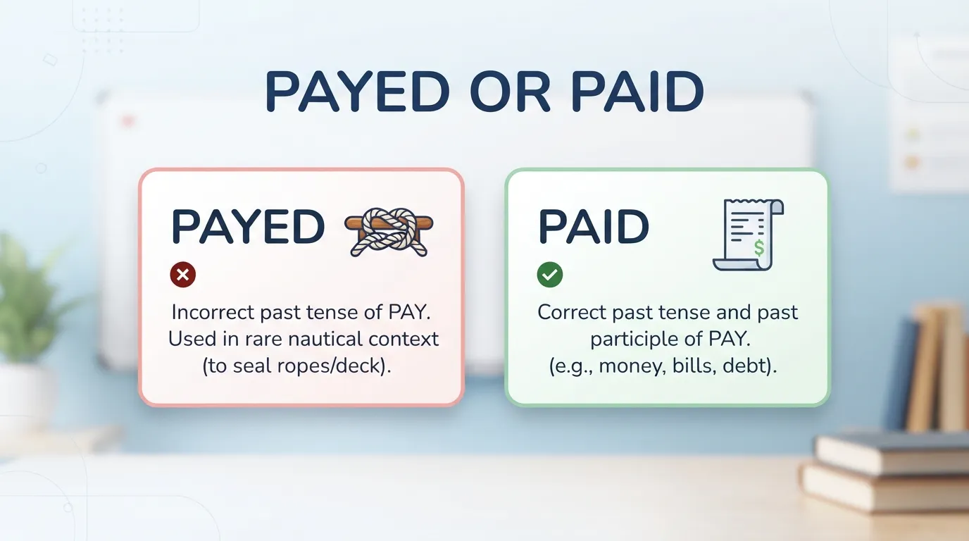 payed or paid