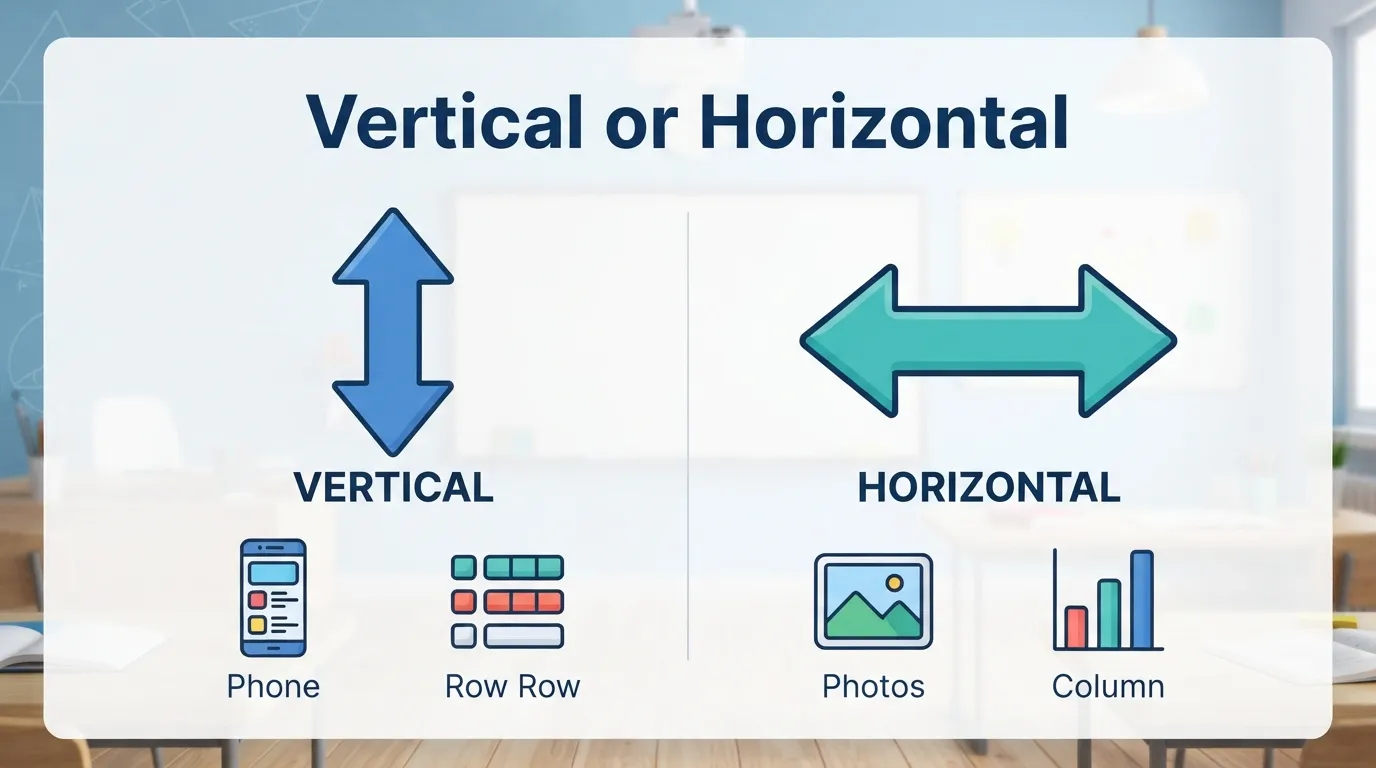 vertical or horizontal