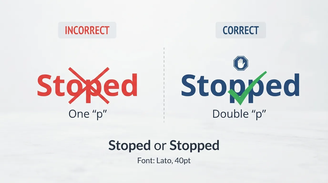 stoped or stopped